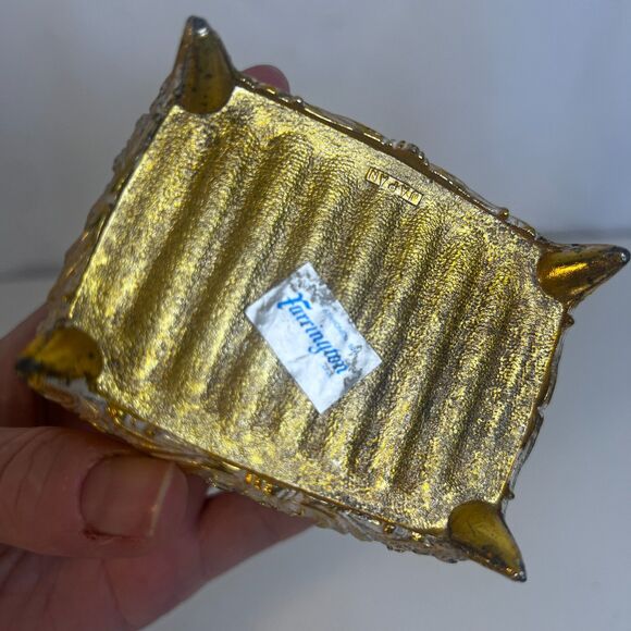 Farrington Hummel Theme Trinket Jewelry Box Ornate Scroll Victorian Style Japan - Picture 11 of 11